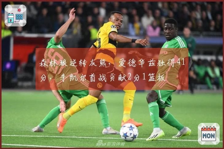 森林狼逆转灰熊，爱德华兹独得41分，李凯尔首战贡献2分1篮板