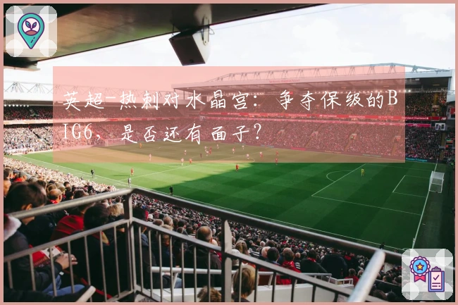 英超-热刺对水晶宫：争夺保级的BIG6，是否还有面子？